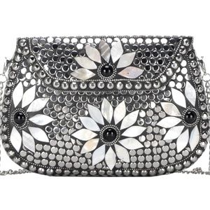 NWT! ANTIK KRAFT Amoli Crossbody Mosaic Clutch Purse